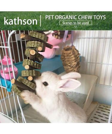 Bunny Chew Toys for Teeth Grinding - Organic Bamboo & Fruitwood Sticks for Rabbits, Guinea Pigs, Hamsters - 2 Count Pack - Includes Alfalfa Cakes - Natural and Safe - Buy Online on SooperMarket.com