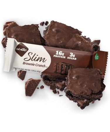 NuGo Dark Chocolate Pretzel 12g Vegan Protein 200 Calories Gluten Free 12 Count & Slim Dark Chocolate Brownie Crunch 16g Protein - Buy Online on SooperMarket.com