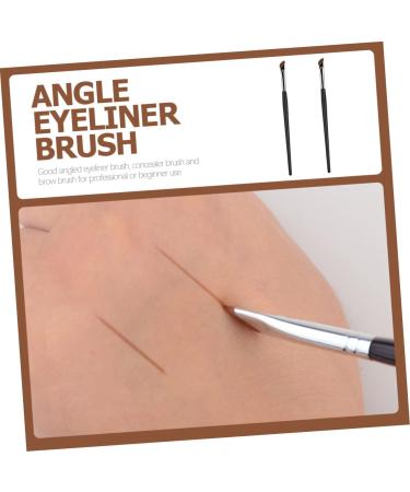 KALLORY 2pcs Eyebrow Brush Eye Makeup Eyeliner Brush Slanted Thin Eyeliner Brush Qingxian Miss Eyes 16X1CM As Shown - Buy Online on SooperMarket.com
