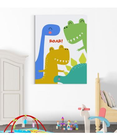 Stukk Dinosaurs Roar Family Nursery Wall Decor Art Poster Print - A2 Size - Buy Online on SooperMarket.com