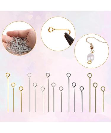 Savita 1500pcs Eye Pins Metal Findings Beading Eyepins - 16/20/30mm (5 Colors) - Jewelry Making Supplies for Earrings & Bracelets - Buy Online on SooperMarket.com