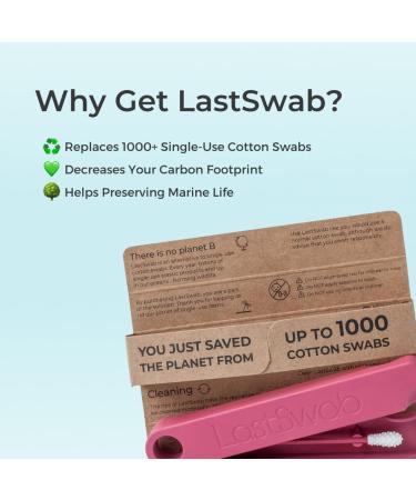 LASTSWAB Reusable Cotton Swabs - Eco-Friendly Q-Tips for Ear Cleaning | Replace 1000 Conventional Cotton Swabs - Buy Online on SooperMarket.com