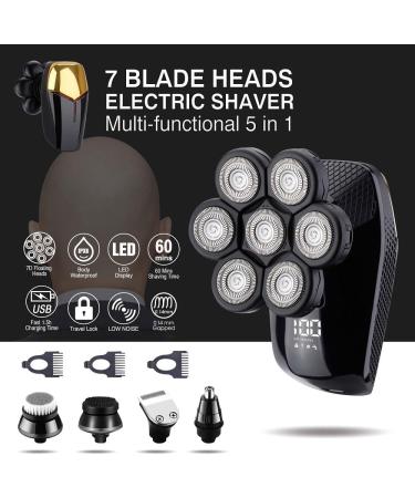 Premium 7D Head Shavers for Bald Men | Waterproof Cordless Electric Razor & Grooming Kit - Buy Online on SooperMarket.com