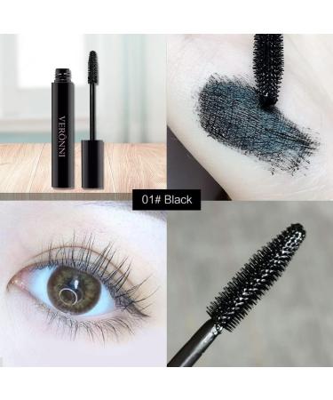 Waterproof Black Mascara 4D Silk Fiber Lash Mascara Mascara Volume and Length No Clumping Easy to Apply & Smudge-Proof Voluminous Mascara Long-Lasting Eye Makeup 0.24 Fl Oz(01 Black) - Buy Online on SooperMarket.com