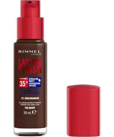 Rimmel London - Lasting Finish 35 Hour Foundation Long-Wearing Hydrating Vegan Formula Full-Coverage - Ebony 1 count (Pack of 1) Ebony - 700 - Buy Online on SooperMarket.com