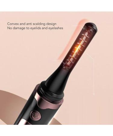 USB Rechargeable Heated Eyelash Curler Gentle and Effective Curling 4 Temperature Levels Portable with Safety Auto Power Off Compatible with Various Charging Devices - Buy Online on SooperMarket.com