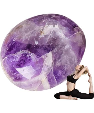 Palm Stone | Amethyst Palm Stones Crystal for Massage Large Palm Stone Crystals Natural Gemstones Polished Energy Crystal Stone for Stress Relief Meditation - Buy Online on SooperMarket.com