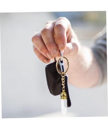 Mini Refillable Glass Bottle Pendant Perfume Keychain - Travel-Friendly Zinc Alloy Key Fob - Buy Online on SooperMarket.com