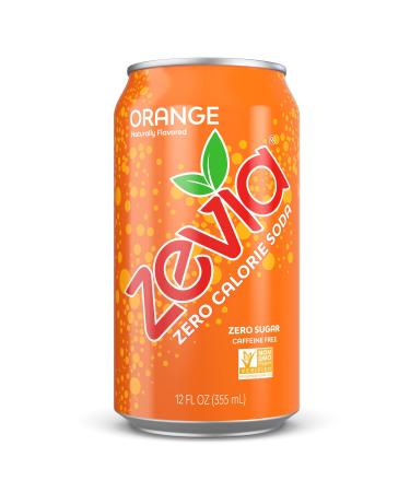 Zevia Zero Calorie Soda Orange 12oz Cans (Pack of 24) - Refreshing Orange Flavor, Sugar-Free Drink Option - Buy Online on SooperMarket.com