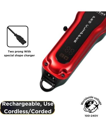 Hair Clipper by Supreme Trimmer - STC5030 Professional Clipper Set (300 Min Run Time) Cordless Beard Trimmer Red Pro Clipper Fade Blade Fade Clipper Gold red silver black - Buy Online on SooperMarket.com