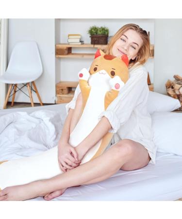 Mewaii Orange 110cm Plush Pillow | Soft Kitten Stuffed Animal Toy - Perfect Gift for Ages 3+ - Buy Online on SooperMarket.com
