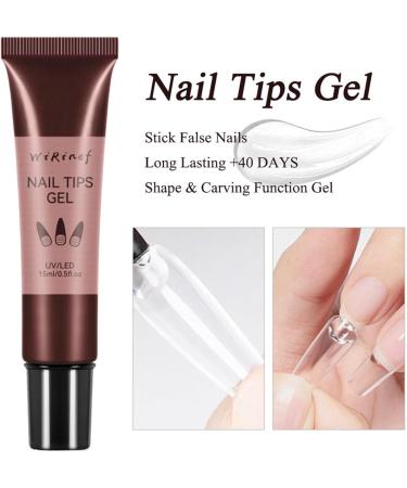 Vigcebit Gel Builder for Nails - UV Nail Glue Clear Hard Gel & Nail Extension Gel for DIY Nail Art & Manicure - Buy Online on SooperMarket.com
