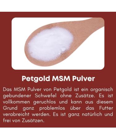 Petgold MSM Horse Powder 1000g | High Dose Sulfur Methylsulfonylmethane for Dogs & Horses - Buy Online on SooperMarket.com