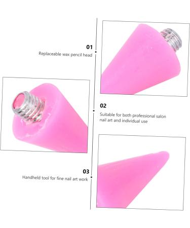 Healeved 9 Pcs Manicure Dotting Tools Studs Picker Wax Heads Wax Rhinestone Picker Wax Pencil for Rhinestones Wax Rhinestones Picker Dual Diy Jewel Picker Dotting Pen Point Acrylic Pink - Buy Online on SooperMarket.com