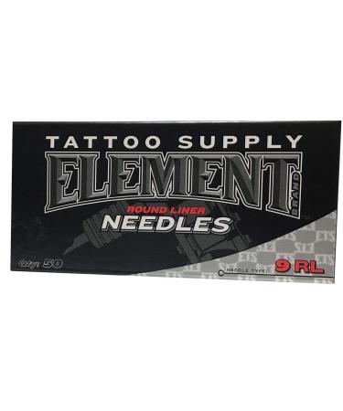 Element Tattoo Supply 9RL Tattoo Needle Round Liner - Box of 50 - Buy Online on SooperMarket.com
