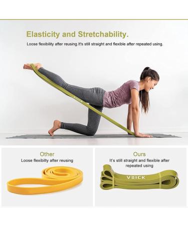 VEICK Resistance Bands Set of 4 - Heavy Stretch Exercise Bands for Men & Women | Pull Up Assistance & Home Gym Fitness Equipment - Buy Online on SooperMarket.com