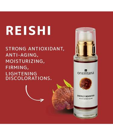 Orientana - Natural Face Energy Booster | Reishi & Red Algae | Vegan Glow Day Cream | Anti Aging | Perfect for Tired Skin | Firming & Hydrating | All Skin Types - 30ml - Buy Online on SooperMarket.com