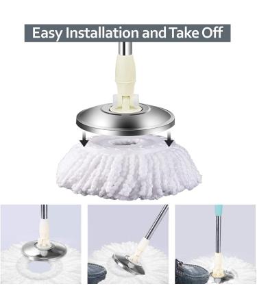 6 Pack Washable Microfiber Spin Mop Refill Heads Compatible with Hurricane Mopnado Spin Mop for Home, Office, and Commercial Use - Buy Online on SooperMarket.com