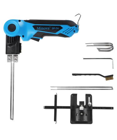 MINOVA Rotatable Hot Knife Foam Cutter Styrofoam Cutting Tool Kit Air Cooled 200W AC Hot Knife Cutter Foam Cutting Tool Kit (MX E)