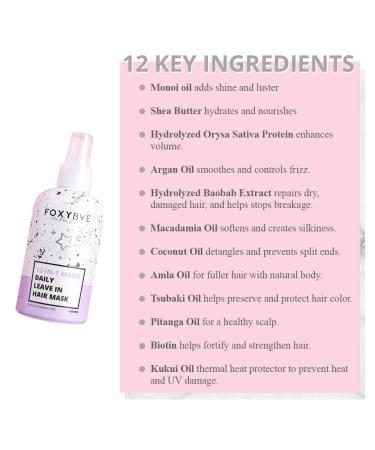 FoxyBae 12-in-1 Hair Mask for Dry & Damaged Hair - Argan Oil, Biotin & Shea Moisture Treatment (8 oz) - Buy Online on SooperMarket.com
