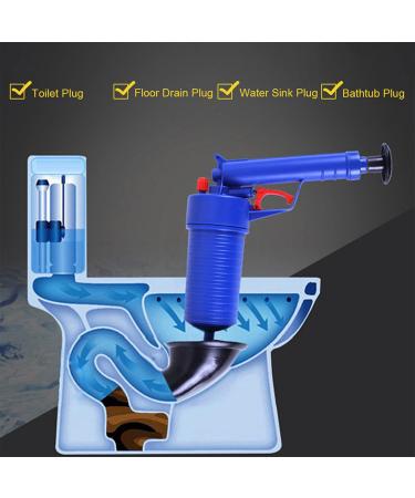 High Pressure Toilet Plunger Kit & Drain Cleaner Gun - Unclog Sinks & Toilets Effortlessly - Perfect for Home Use - Buy Online on SooperMarket.com