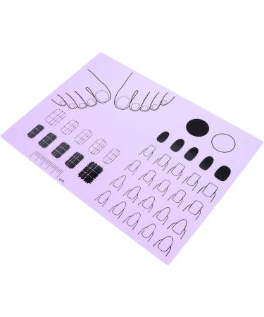 Silicone Nail Mat | Manicure Protector Mat for Nail Practice Nail Polish Coloring Practice Professional Nail Manicure Tools for Acrylic Fingernails - Buy Online on SooperMarket.com