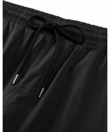 Elegancity Men's Cargo Trousers - Casual Work Pants with Drawstring Waist | Regular Fit Sweatpants with Pockets (Size 38-46) - 34 A-Black - Buy Online on SooperMarket.com