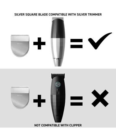 Bevel Square Trimmer Blade - Precision Beard Trimming for Men - Compatible with Bevel Trimmer - Silver - Buy Online on SooperMarket.com