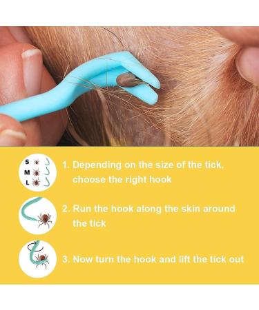 Niserelesa Tick Remover Set - 4PCs Tick Pliers for Humans Dogs & Cats | Quick & Easy Tick Removal with 3 Seret Hooks & 1 Standard Hook - Buy Online on SooperMarket.com