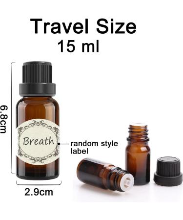 Alledomain 8Pcs 15ml Amber Glass Essential Oils Bottles with Black Cap & Dropper & Labels Empty Amber Bottle Refillable Sample Container for Massage oil/Aromatherapy/Perfume/Fragrance Carrier Oil 8pcs * 15ml - Buy Online on SooperMarket.com