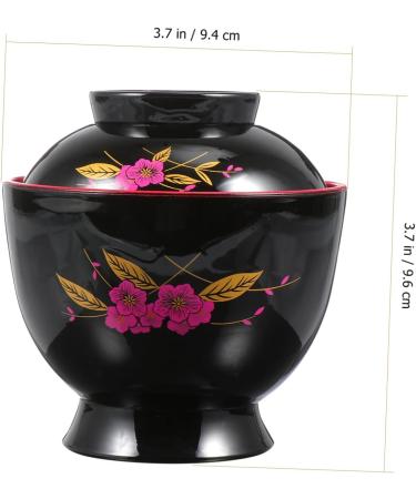 1 pc Home Food Rice Salad Ceramic Practical Household Restaurant Plastic Ramen Thread 9.6X9.4CM Black - Buy Online on SooperMarket.com