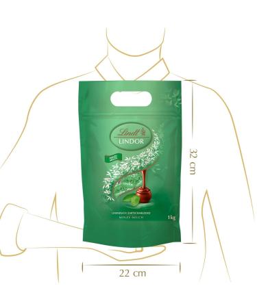 Lindt Lindor Mint Chocolate Balls 1kg Bag - 80 Count - Perfect Chocolate Gift - Buy Online on SooperMarket.com