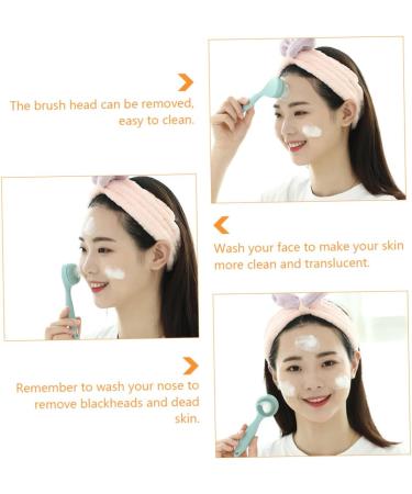 Shop 3 Sets Cleansing Brush & Pore Scrubber | Silicone Facial Scrubbers for Deep Cleaning | Best Face Massager Tool - Buy Online on SooperMarket.com