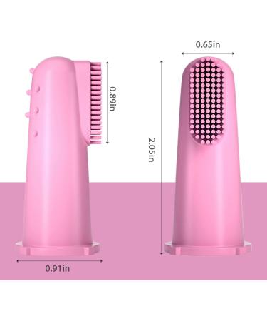 Silicone Finger Toothbrush for Toddlers and Baby Teething Massager - Gentle Oral Hygiene Training - 3 Pack (Girls) - Buy Online on SooperMarket.com
