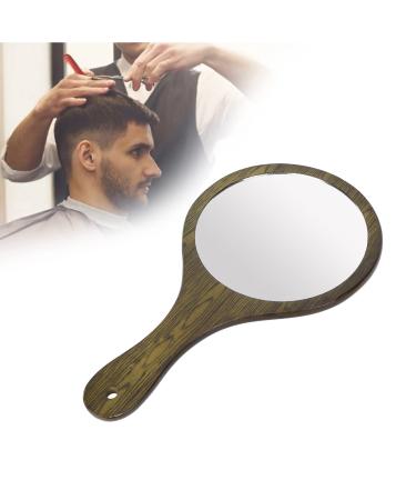 Hand Mirror Vintage Hairdressing Mirror Portable Wooden Handle Hand Held Makeup Mirrors Vanity Cosmetic Mirror Travel Makeup Mirror Handheld Mirror for Salon Barbers Hairdressers Green