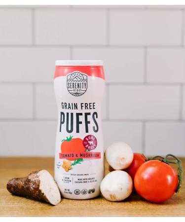 Serenity Kids Grain Free Puffs - Tomato & Mushroom 1.5 oz | Healthy Snack for Kids - Buy Online on SooperMarket.com