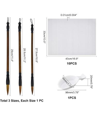 PandaHall 14pcs Chinese Calligraphy Set with Reusable Water Writing Cloth - Traditional Brushes for Beginners Practice | 17x13 White - Buy Online on SooperMarket.com