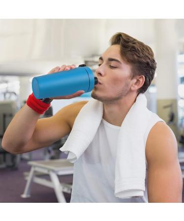 ROCKY&CHAO Stainless Steel 900ml Protein Mixer Shaker Bottle - Blue | Fitness Shaker for Men and Women - Buy Online on SooperMarket.com