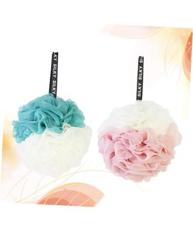 Angoily Shower Ball Mesh Sponge - 2pcs Large Bath Pouf for Women | International Shipping Available - Buy Online on SooperMarket.com