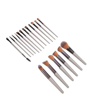 Face Powder Applicator Cosmetic Brush Set 18 Pieces Ergonomic Design Synthetic Fiber Aluminum Tube Multi-Purpose for Eyebrows Soft and Silky Blush Lips