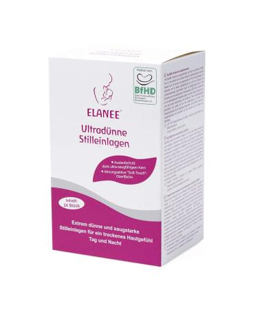 ELANEE Ultra-thin nursing pads - ultra-absorbent core extremely thin and breathable - white 24 pieces (219-00) 24 pieces (1 pack)