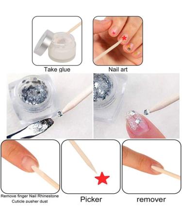 300Pcs Orange Wooden Nail Sticks - Double Sided Cuticle Pusher & Picking Tools for Pedicure & Manicure - 11.5cm Length - Pack of 1 - Buy Online on SooperMarket.com