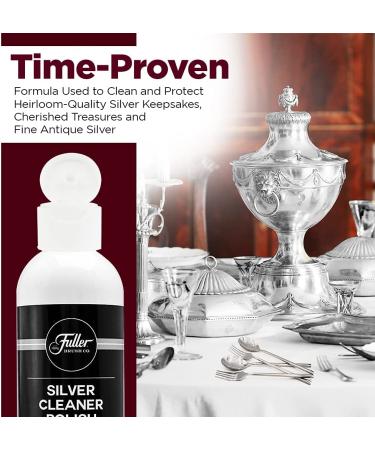 Fuller Brush Silver Cleaner Polish - 8 Fl Oz - Safely Cleans Tarnish on Silver Plate, Sterling, Chrome & Antique Silver - Buy Online on SooperMarket.com
