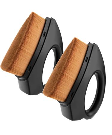 2Pcs Sunscreen Applicator for Kids Makeup Brush Brush Iron Shape Fiber Sunscreen Applicator with Protective Cap Soft Brush on Sunscreen Easy to Apply for Kids