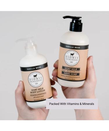 Dionis Goat Milk Skincare Vanilla Bean Body Lotion & Hand Soap Gift Bundle - Moisturizing Vanilla Scented Cream & Liquid Soap Set - 8.5 oz Pump Bottles - Buy Online on SooperMarket.com