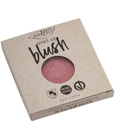 Purobio Compact Cheeky Coral Marbled Blusher For the perfect glow multitonal powder color apricot cheek Heat gel formula water-based color pigment glossy-gloss finish rose flash No. 06 cherry flower 5.2 g (1 Pack)