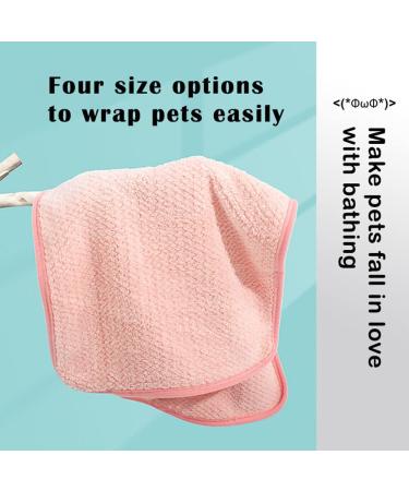 Quick-Dry Microfiber Dog Towel | Ultra Absorbent Pink Bath Towel for Small & Medium Dogs & Cats - Buy Online on SooperMarket.com