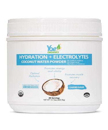 Organic Coconut Water Powder Unsweetened Electrolyte Supplement for Hydration and Energy (14.12 oz (Pack of 1)) 14.12 Ounce (Pack of 1)