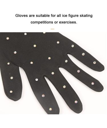 Guangcailun Fashion Figure Skating Gloves - Breathable UV Protection & Crystal Design for Cycling & Outdoor Performance - Buy Online on SooperMarket.com