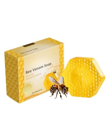 Bee Venom Skin Lightening Soap Bee Venom Soap Bar for Dark Spot Cleansing Soap Bee Venom Body Soap Face Soap Bar Natural Soap Bar Brighten Skin Tone Unclogs Pores Soothing Moisturising